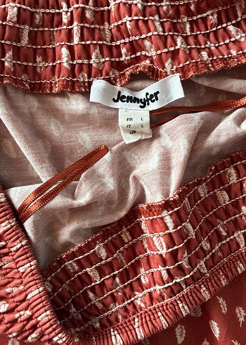 Kadın Kırmızı Bohem Mini Tulum - Görsel 2