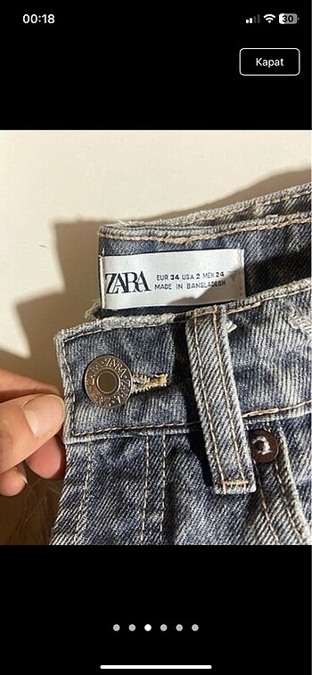 34 Beden Zara pantolon