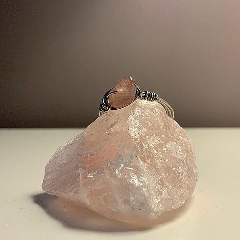 pembe kuvars yüzük
