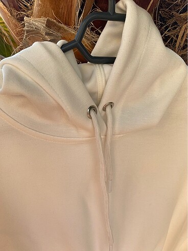l Beden Beyaz Sweatshirt Elbise