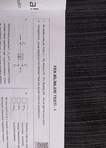 Beden YGS Fen Bilimleri Denemeleri