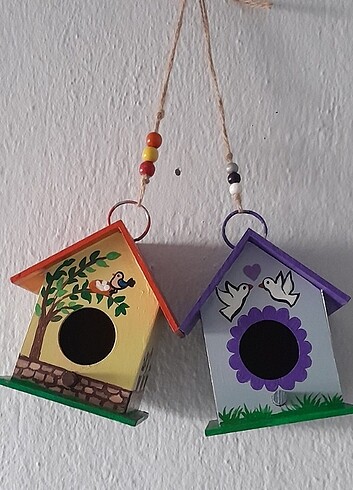 Kuş evi bahçe dekoru