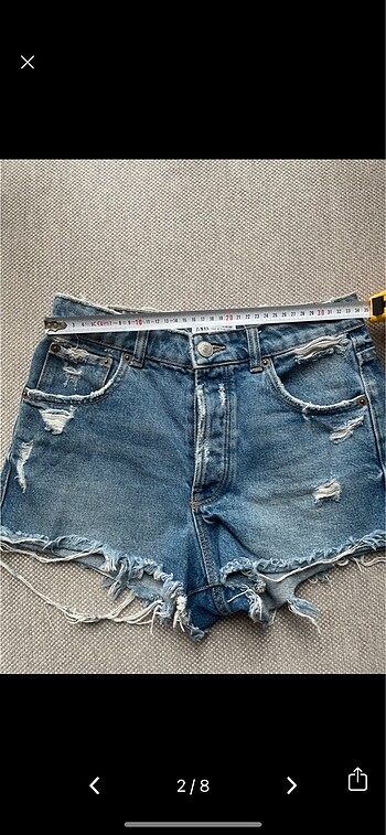xs Beden zara mini kot şort