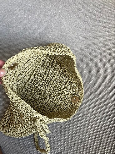 Beden hasır clutch el çantası