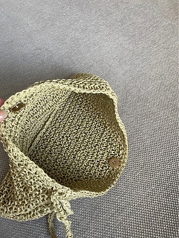 Beden camel Renk hasır clutch el çantası