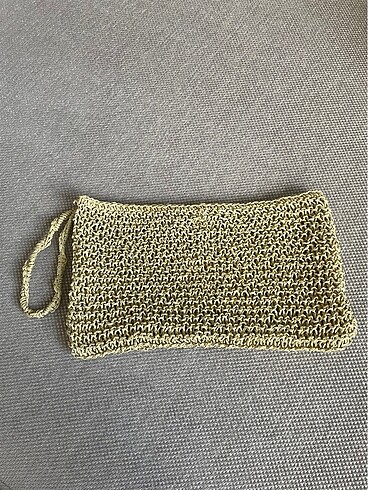 Mango hasır clutch el çantası