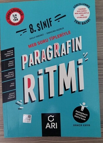 8.Sınıf Arı Yayınları Türkçe'nin Ritmi ve Paragrafın Ritmi Soru 