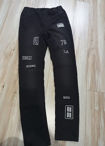 Sıfır likralı şık siyah yumuşak kot pantolon 