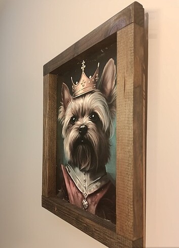 Ikea Sevimli köpek resimli ahşap çerçeve