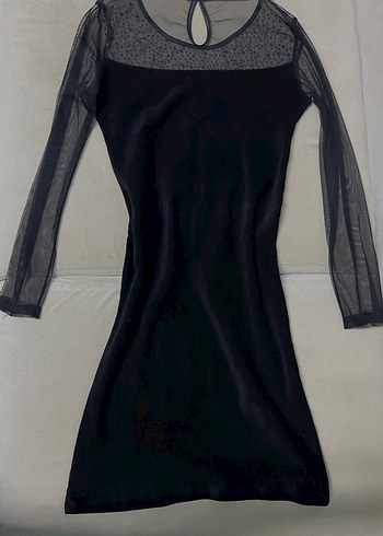 Siyah kadife elbise - Görsel 2