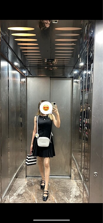 Dilvin siyah mini elbise
