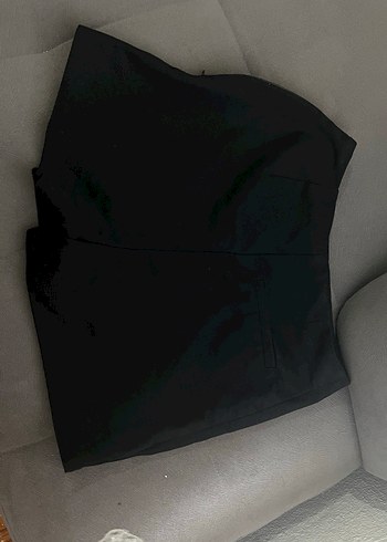 Düğmeli Siyah Mini Etek hm - Görsel 4