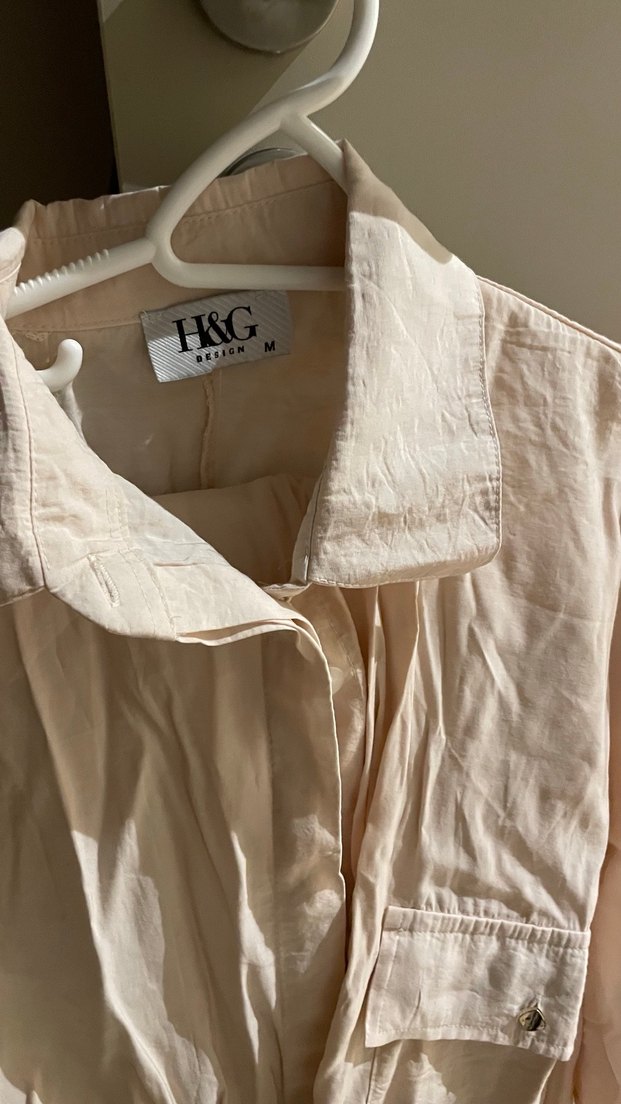 H&g design takım Bej Keten, Uzun Kollu, Midi Kadın takım - Görsel 2