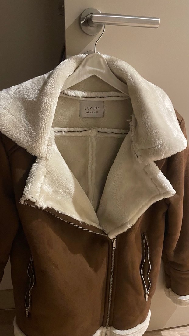 Kürklü Kahverengi Süet Kadın Ceket - Görsel 2