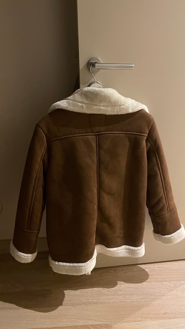 Kürklü Kahverengi Süet Kadın Ceket - Görsel 3