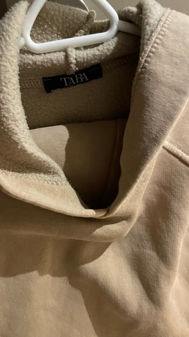 Bej Kapüşonlu Kadın Sweatshirt takım - Görsel 3