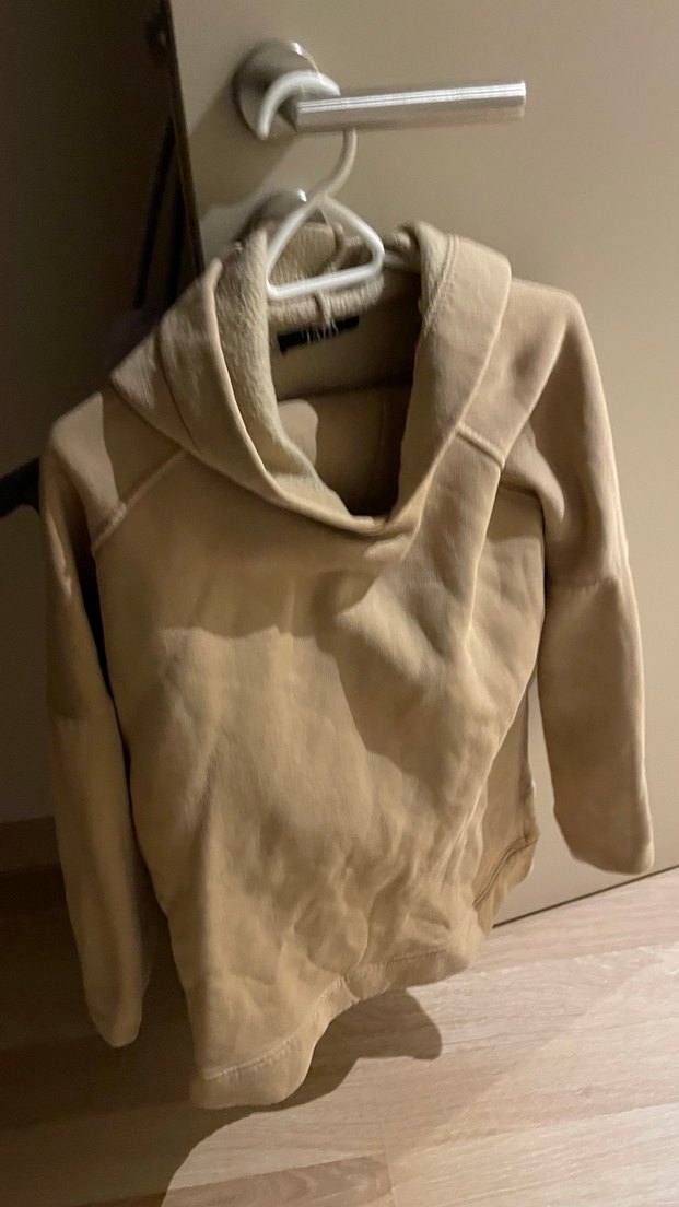 Bej Kapüşonlu Kadın Sweatshirt takım - Görsel 2