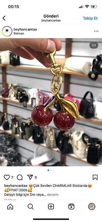  Beden Kirazlı charm