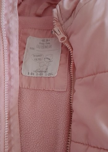 Kız Çocuk Kapüşonlu Pembe Fermuarlı Mont - Görsel 4