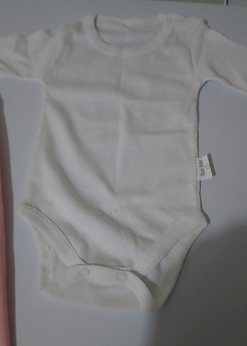 Beyaz Uzun Kollu Bebek Kız Body