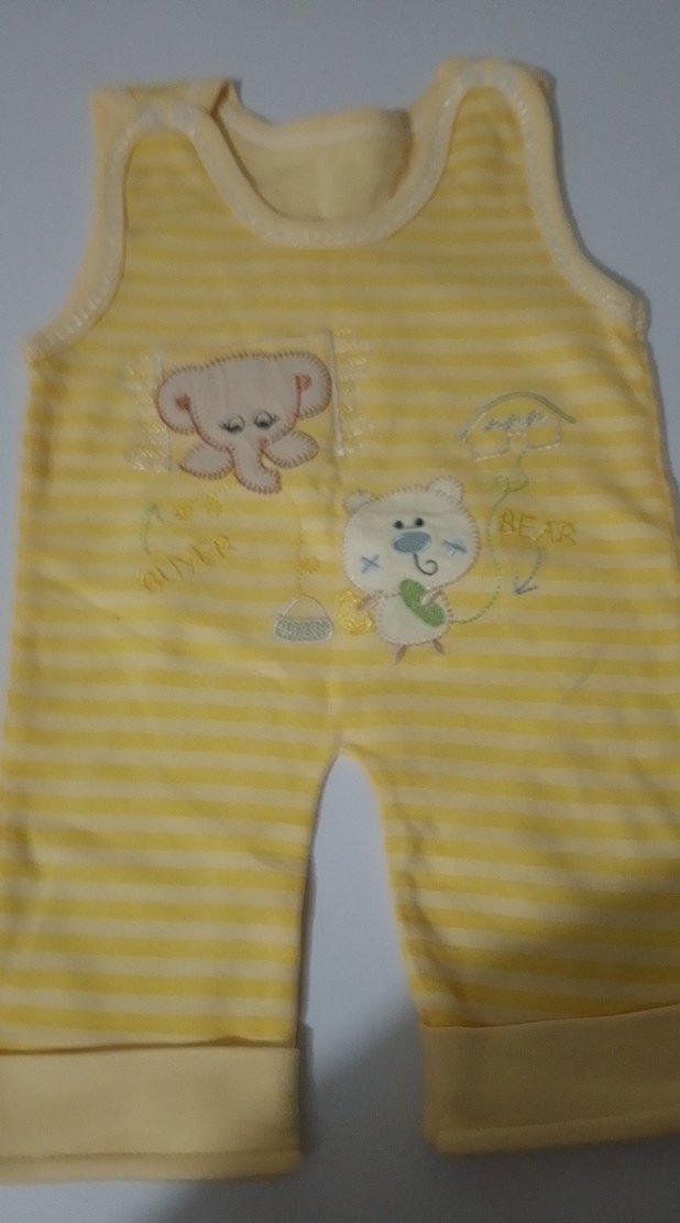 Sarı Nakışlı Bebek Erkek Tulum - Görsel 3