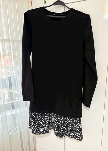 Uzun Kollu Siyah Kadın Tunik - Görsel 4