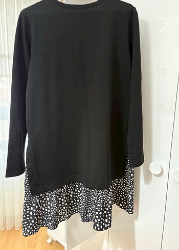 Uzun Kollu Siyah Kadın Tunik - Görsel 3