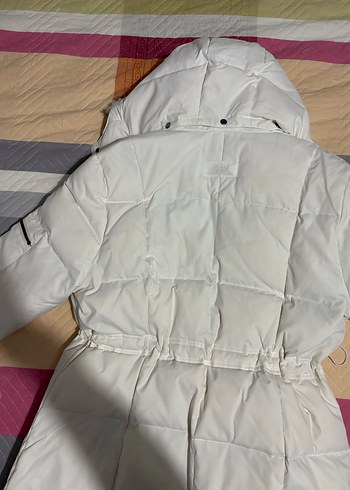 Beyaz Kürklü Kışlık Kadın Mont - Görsel 14