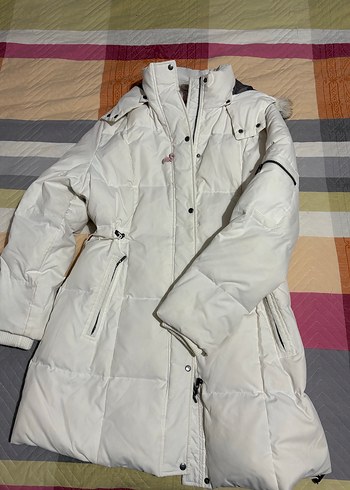 Beyaz Kürklü Kışlık Kadın Mont - Görsel 11