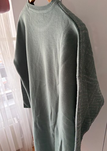 Gri Örgü Desenli triko tunik - Görsel 6