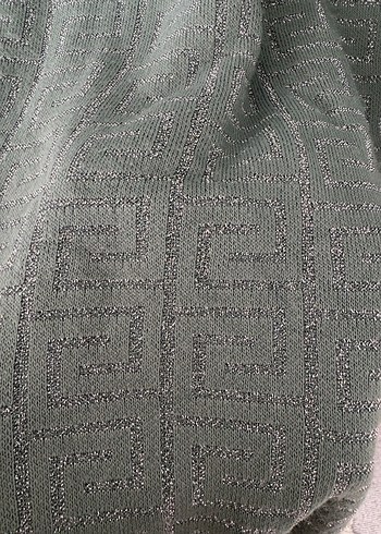 Gri Örgü Desenli triko tunik - Görsel 5