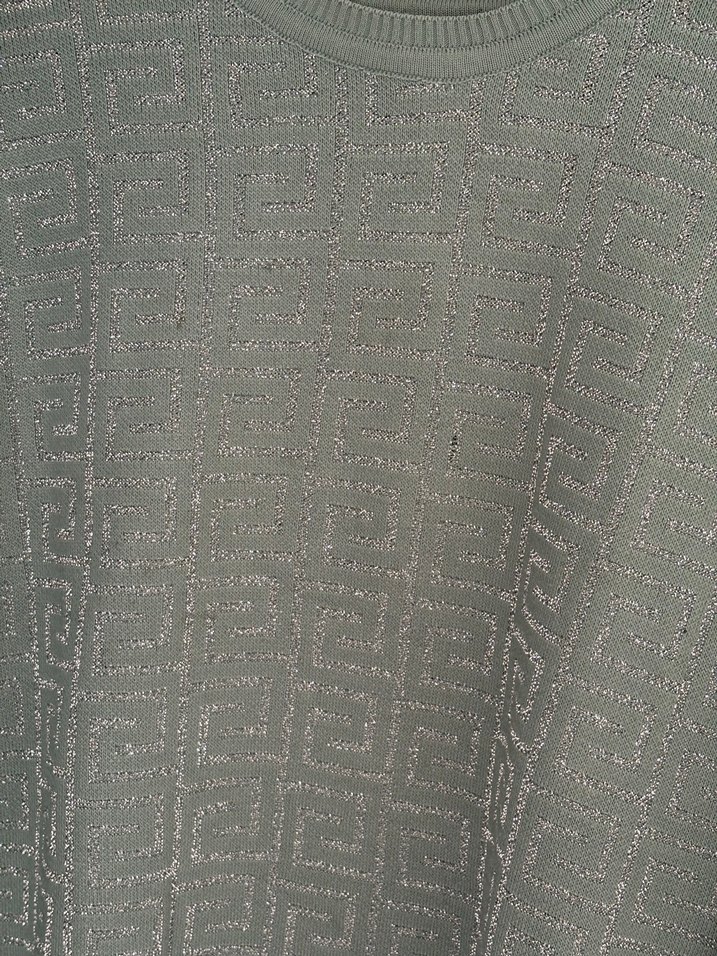 Gri Örgü Desenli triko tunik - Görsel 3