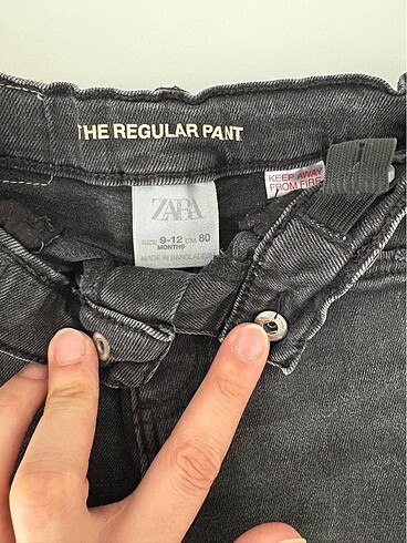 9-12 Ay Beden gri Renk Çocuk kot pantolon