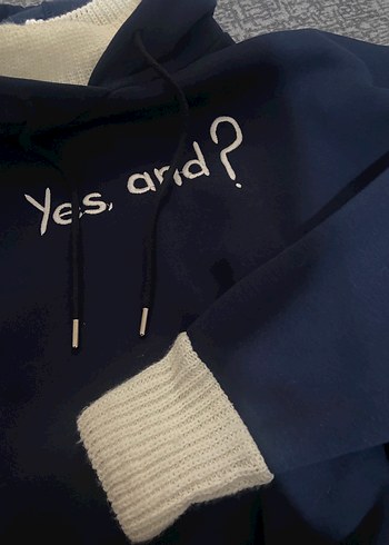 Defacto Lacivert kapüşonlu sweatshirt