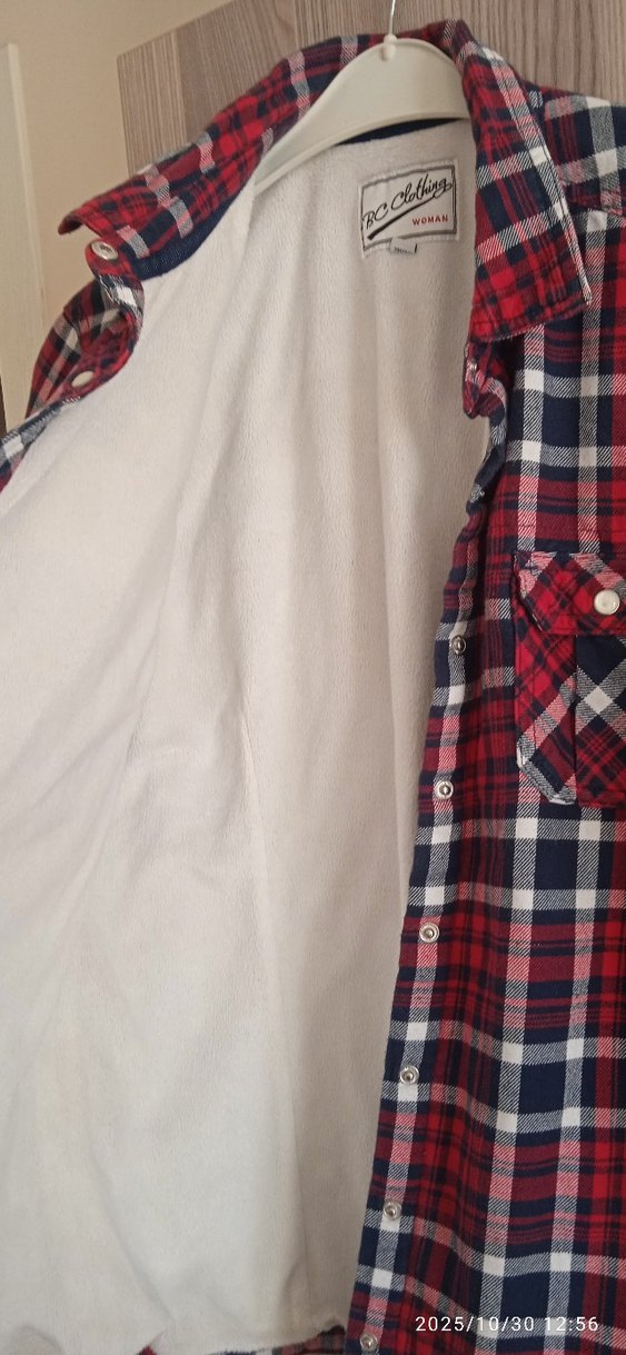 Kırmızı Kareli Kadın Gömlek - Görsel 4