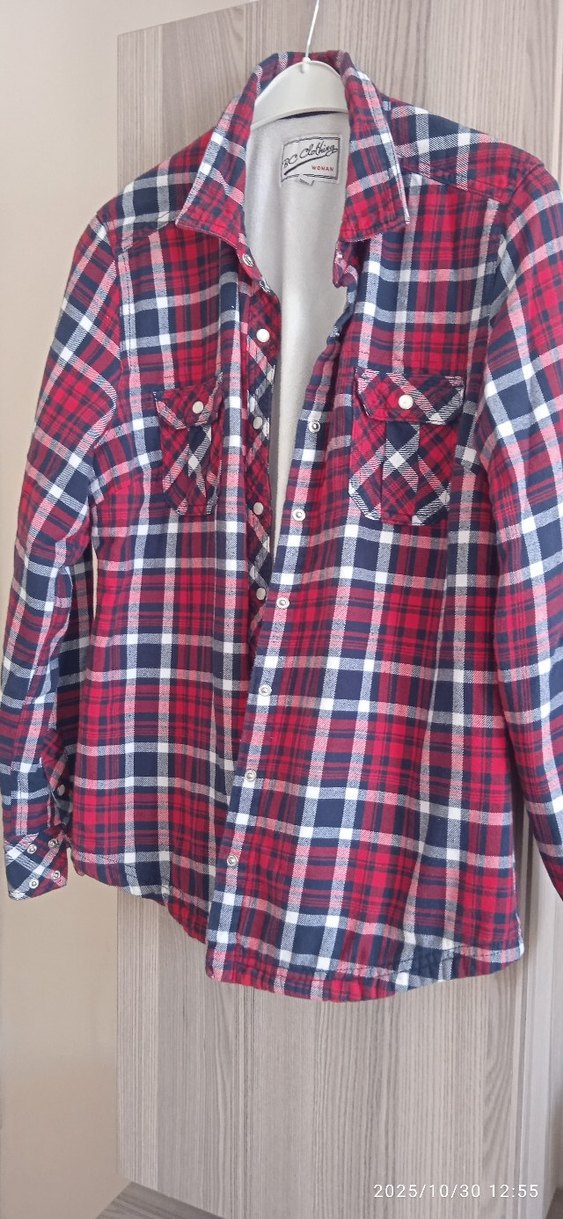Kırmızı Kareli Kadın Gömlek - Görsel 2
