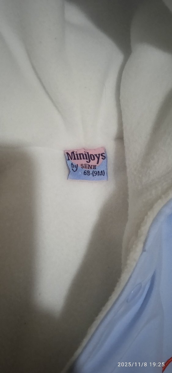 Mavi Baskılı Bebek Tulumu Fermuarlı - Görsel 3