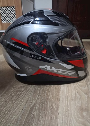Gri Axor Biker Motokask - Görsel 4
