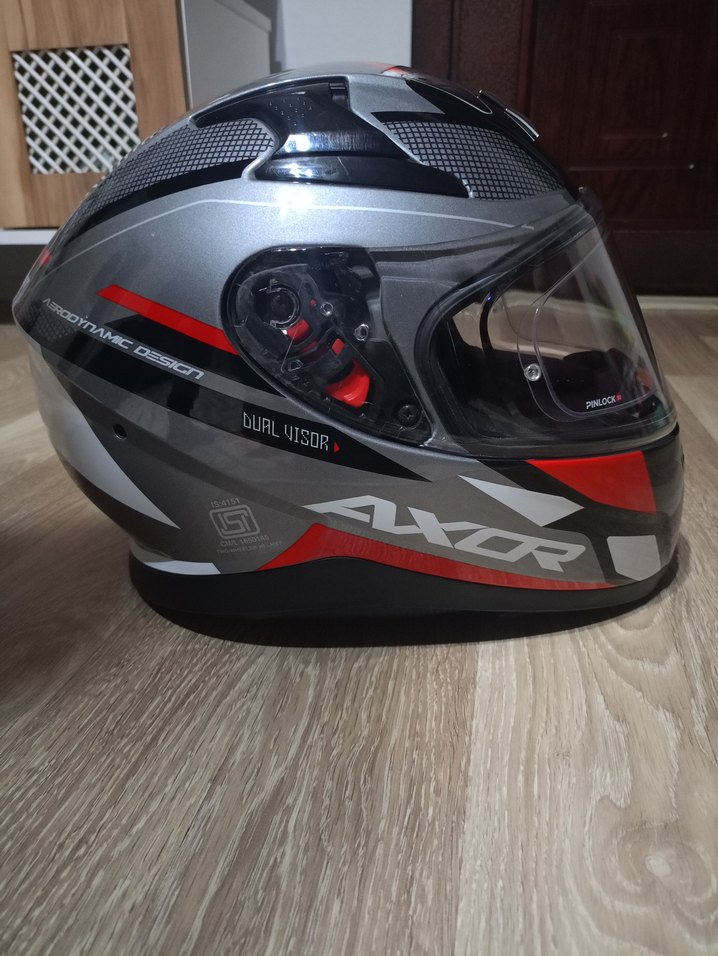 Gri Axor Biker Motokask - Görsel 4