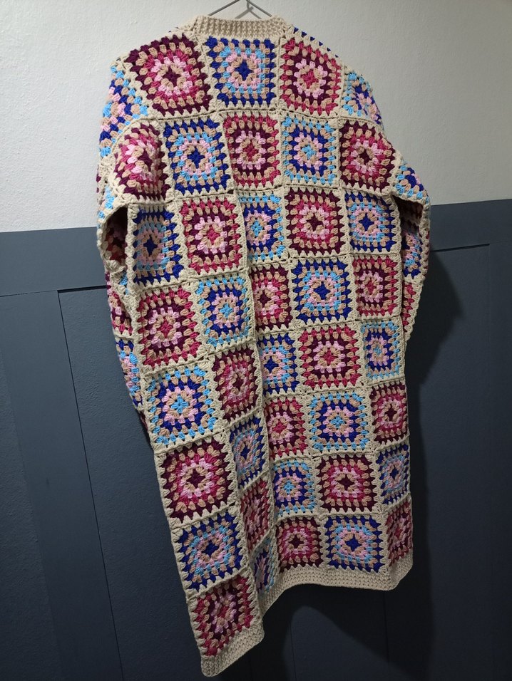 Kadın Çok Renkli Bohem Örgü Hırka - Görsel 5