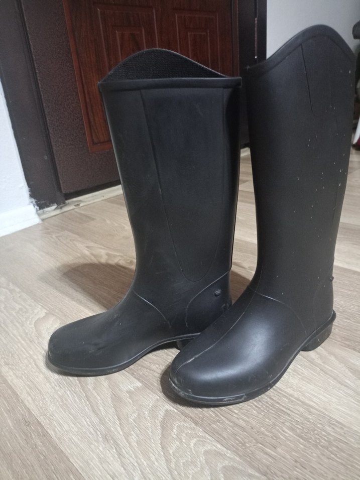 Siyah Kadın Biker Yağmur Çizmesi - Görsel 3