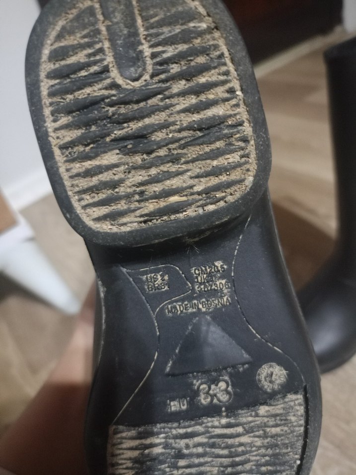 Siyah Kadın Biker Yağmur Çizmesi - Görsel 2