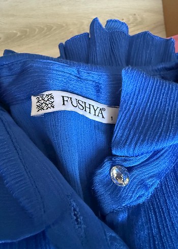 Mavi Drapeli Uzun Kadın Parti Elbisesi - Görsel 4