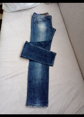 Kadın Mavi dar Paça Kot Pantolon