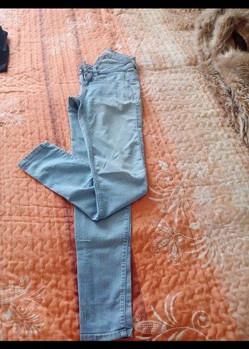 Diğer Kadın Mavi Normal Kesim Düğmeli Jean