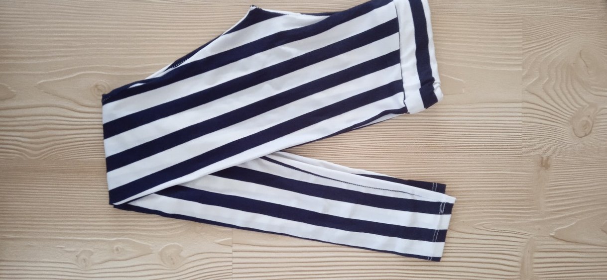 Kız Çocuk Çizgili Pilili Tayt - Görsel 3