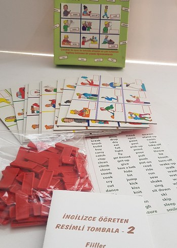 Diğer İngilizce Öğreten Resimli Tombala-2 Çocuk