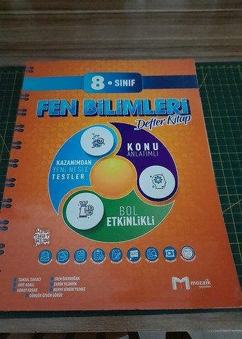 8. Sınıf Fen Bilimleri Defter Kitap