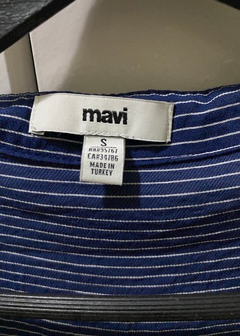 Mavi Marka Çizgili Lacivert Loose Fit Gömlek - Görsel 3