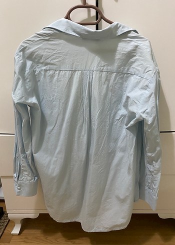 LC Waikiki Mavi OversizeUzun Kollu Gömlek - Görsel 2